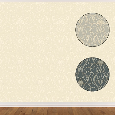 Seamless Wallpaper Set - 3 Colors 3D model image 1 