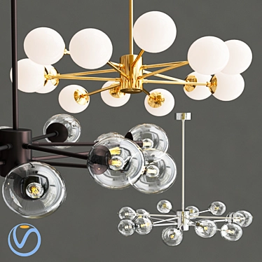 Elegant Arteriors Karrington Chandelier 3D model image 1 