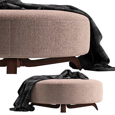 Elegant Wool Pouf: Paolo Castelli VAO 3D model image 1 