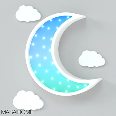 Luminous Moon Lamp 3D model image 1 