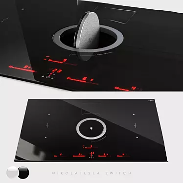 Elica NikolaTesla Switch: Induction Cooktop with Built-in Hood 3D model image 1 