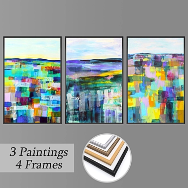 Elegant Wall Art Set 3D model image 1 