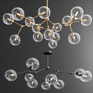 Luxury Crystal Chandelier SP9/15 - Elegant Illumination 3D model image 1 