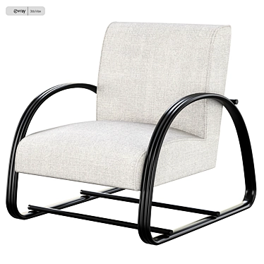 Sleek Stainless Steel Chair 3D model image 1 