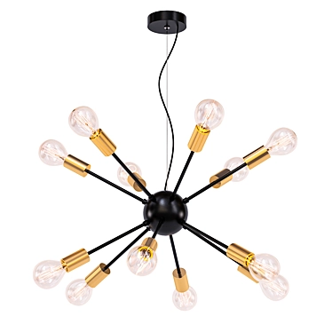 Modern Sputnik 12 Chandelier 3D model image 1 