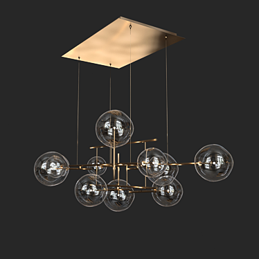 G&R Bolle Orizzontale: Chic Ceiling Lamp 3D model image 1 
