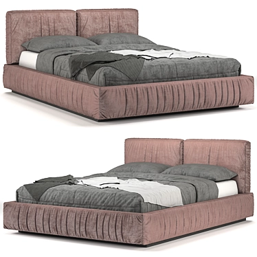 Premium Modern Bed Frame 3D model image 1 