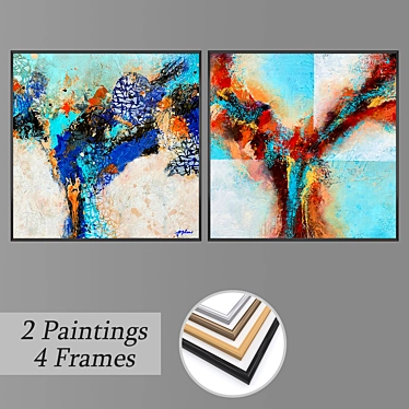 Artful Wall Decor Set 3D model image 1 