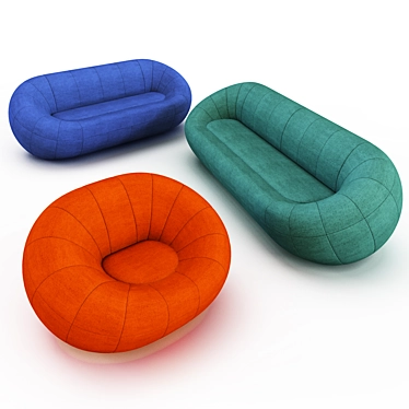 Title: Capsule Sofa & Chair Set by Deadgood 3D model image 1 