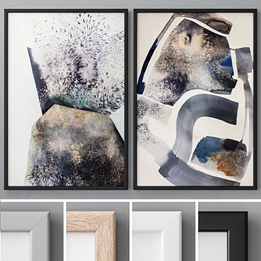 Modern Abstract Frames Set 3D model image 1 