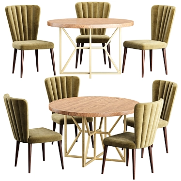 VEGA Chair: Stylish and Comfortable Dining Set 3D model image 1 