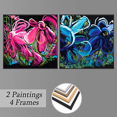 Artistic Wall Decor Set 3D model image 1 