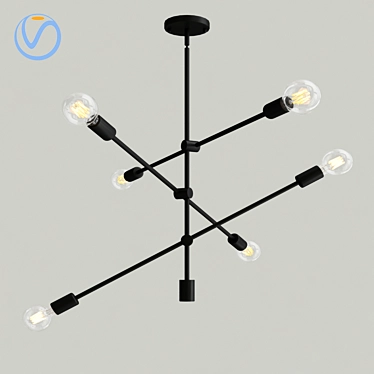 Elegant Mobile Chandelier - 75cm 3D model image 1 