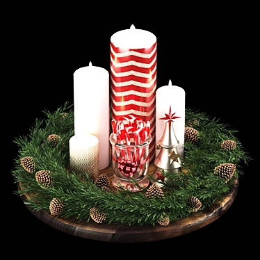 Festive Tabletop Holiday Decoration 3D model image 1 