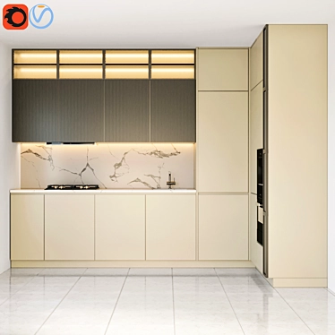 Modern Compact Kitchen Storage Solution 3D model image 1 