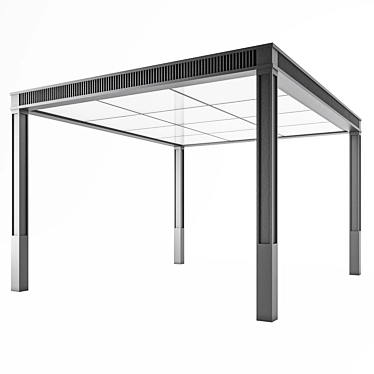 Elegant Entrance Canopy 3D model image 1 