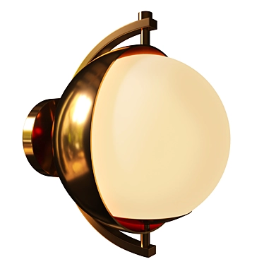 Lunar Brass Wall Sconce 3D model image 1 