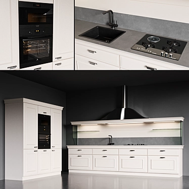 Elegant Kitchen Set 3D model image 1 
