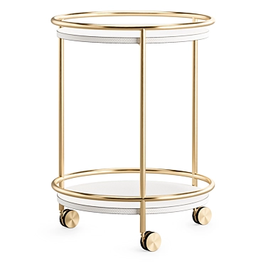 Giobagnara Round Trolleys - Stylish Small Table 3D model image 1 