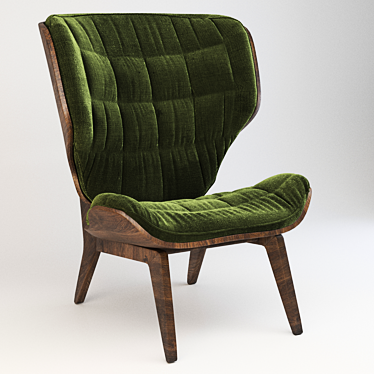 Modern Den Wing Chair 3D model image 1 