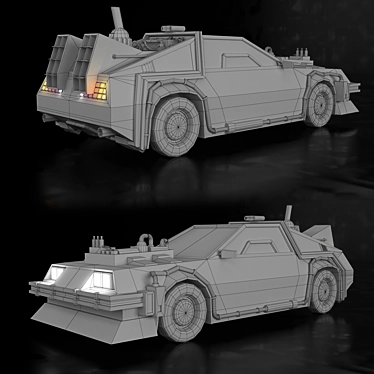 Futuristic Ride: Low Poly Car 3D model image 1 