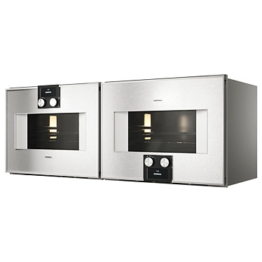 Gaggenau Stainless Steel Combi Oven Set 3D model image 1 