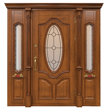 Title: Classic 3D Door - 1900mm H x 2100mm - 3D Max & Obj (MTL) 3D model image 1 