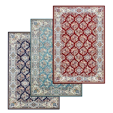 Luxurious Carpet Set - High-Quality Textures 3D model image 1 