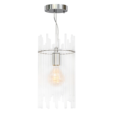 Hexagonal Tube Pendant Light 3D model image 1 