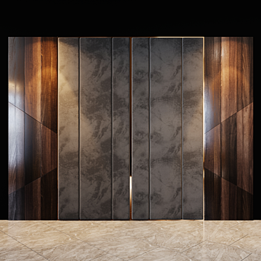 Title: Elegant Customizable Headboard and Wall Panel 3D model image 1 