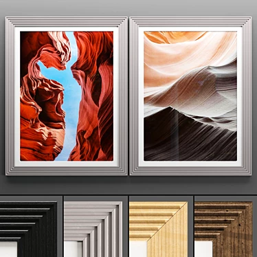 Elegant Art Frame Set 3D model image 1 