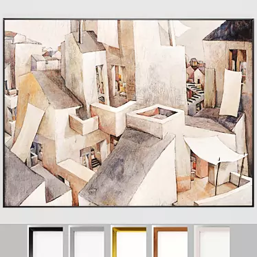 Multi-Framed Abstract Home Art 3D model image 1 