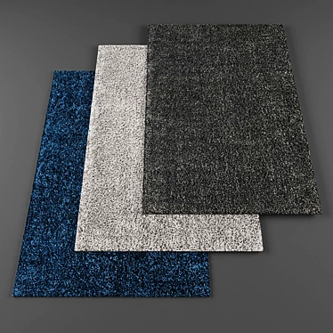 7-Piece Carpet Set with Textures 3D model image 1 