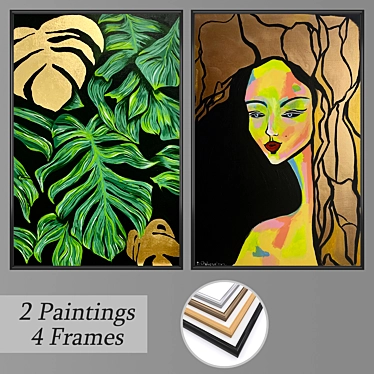 Elegant Wall Art Set 3D model image 1 