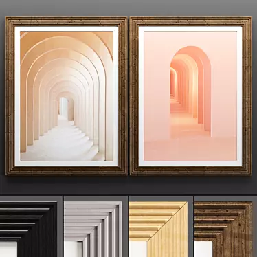 Modern Art Frame: 2 Frames, 4 Textures 3D model image 1 