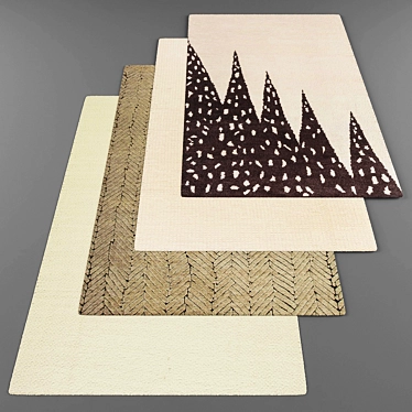 Modern Style Rug Set 3D model image 1 