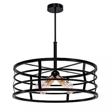 Remix Black Pendant Light 3D model image 1 