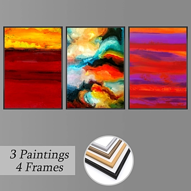 Elegant Wall Art Set 3D model image 1 