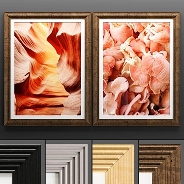 Texture-Rich Art Frame 632 in 50x70cm Size 3D model image 1 