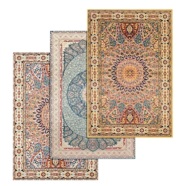 Luxury Carpet Set: High-Quality Textures 3D model image 1 