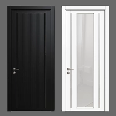 Sleek & Stylish Interior Door 3D model image 1 