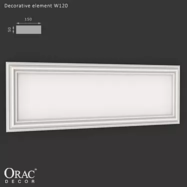 Elegant Wall Panel W120 by OM 3D model image 1 