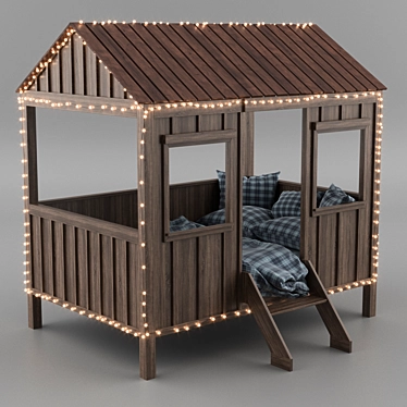 Cozy Baby Cot House KD12 3D model image 1 