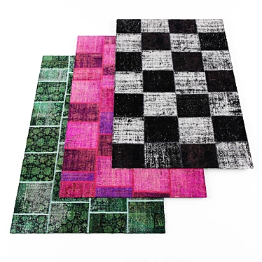 High-Res Random Rug Set 3D model image 1 