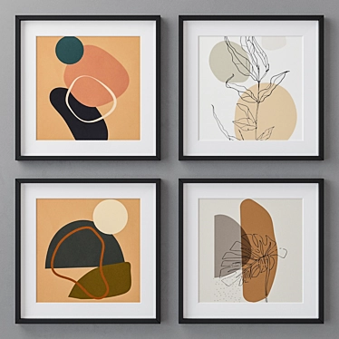 Abstract Art Frames Set 858 3D model image 1 