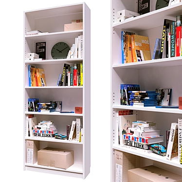 Versatile Billy Bookcase: 80cm x 28cm x 202cm 3D model image 1 