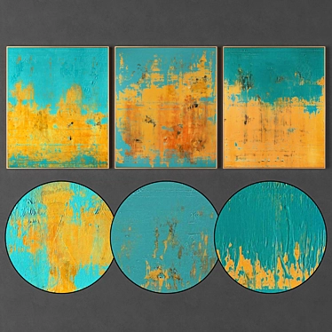 Abstract Frame Collection: 3 Frames, 700x560mm 3D model image 1 