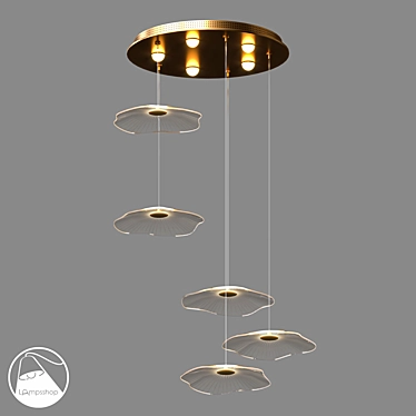 Oceanic Glow Jellyfish Chandelier 3D model image 1 