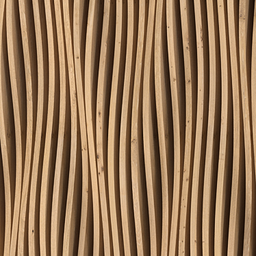 Elegant Wooden Wall Panel 3D model image 1 