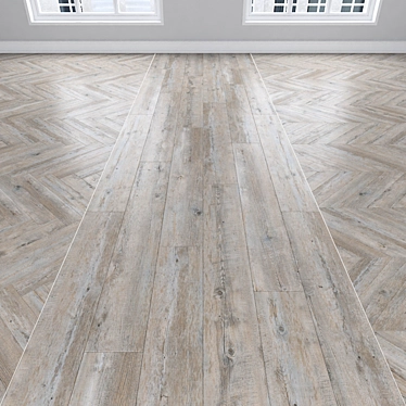 Elegant Parquet Oak Flooring 3D model image 1 